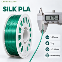 Filament d'imprimante 3D PLA Soie en gros 1,75 mm 1 kg, haute vitesse, sans effet de chaîne, lisse et brillant, logo personnalisé OEM, faible odeur
