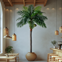 Palmiers artificiels en plastique simulés en pot, réalistes et écologiques, pour la décoration intérieure/extérieure au sol ou au plafond