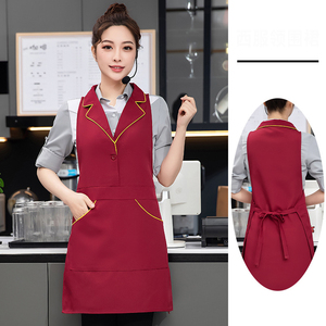 Grembiule Impermeabile per Ristorante, Set per Pulizie Quotidiane, Sarong per Reception Hotel, Camicia da Chef per Bar e Negozi, Uniforme da Cucina per Caffetteria, Grembiule da Cuoco - Product Image 3