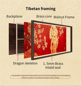 Cuadro Decorativo para Pared <span class=keywords><strong>de</strong></span> Sala <span class=keywords><strong>de</strong></span> Estar, Estilo Chino Moderno, Cobre, Persimón, Hecho a Mano, <span class=keywords><strong>de</strong></span> Alta Gama - Product Image 6