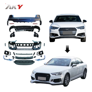 Kit de Carrocería para <span class=keywords><strong>Audi</strong></span> <span class=keywords><strong>A4</strong></span> 2017-2020, Actualización a <span class=keywords><strong>Audi</strong></span> <span class=keywords><strong>A4</strong></span> RS4 ABT, <span class=keywords><strong>Nuevo</strong></span> Diseño de Parrilla y Parachoques Delantero, Fácil Instalación - Product Image 1