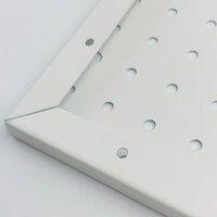 Panneau perforé mural blanc en métal de 1 mm, organisateur domestique 350x300 mm, panneau perforé en acier personnalisé avec accessoires