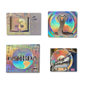 Wholesale Roll PET Adhesive <b>Waterproof</b> Holographic Labels <b>Stickers</b> for Candle and Pet Bottles Mini Size Custom Shapes - Product Image 1