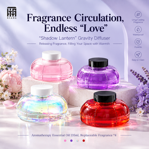 Recharge de diffuseur à gravité XIANG Shadow Lantern 135 ml, huile parfumée de remplacement avec mèches en coton pour aromathérapie et désodorisant d'ambiance - Product Image 1