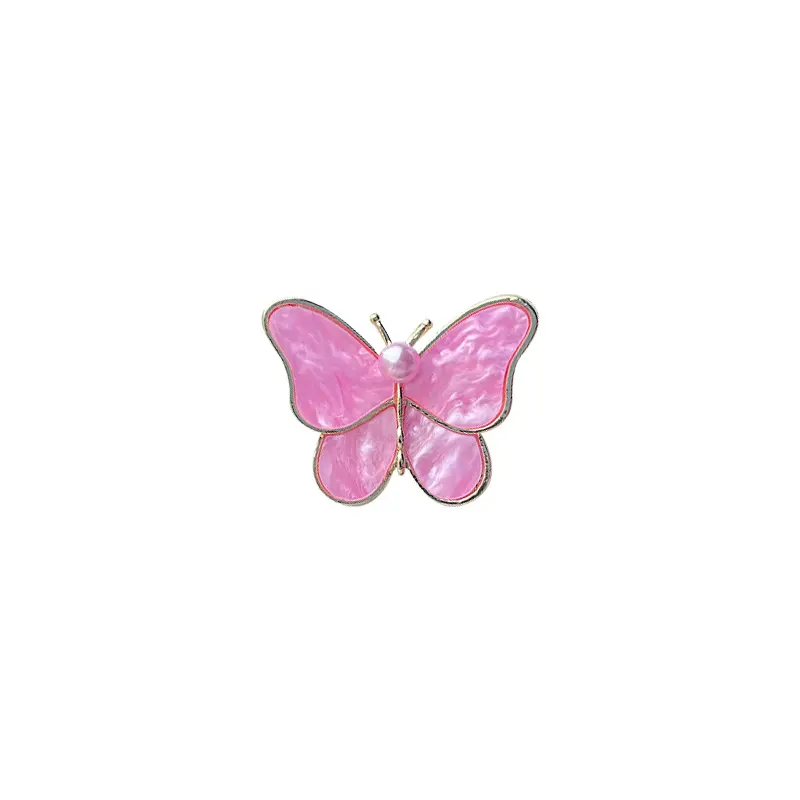 Broche de mariposa Vintage de cristal a la moda al por mayor, broches de animales de mariposa esmaltados para mujer, joyería bonita