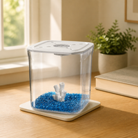 Mini aquarium de bureau en blocs de construction pour poissons Betta de Thaïlande, micro-aquarium paysager pour la maison et le salon