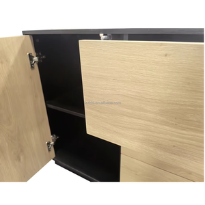 خزانة جانبية بسعة كبيرة خشبية ملونة للمطبخ وغرفة المعيشة والمنزل بار-استخدام متعدد الشقق - Product Image 3