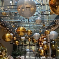 Boule miroir gonflable sur mesure en PVC pour la décoration d'événements, affichage réfléchissant extérieur