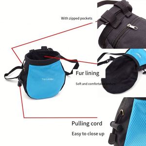 Bolsa de Tiza Portátil para Escalada en Roca con Cinturón, Bolsa de Tiza Impermeable para Escalada en Gimnasio, Montañismo, Gimnasia - Product Image 3