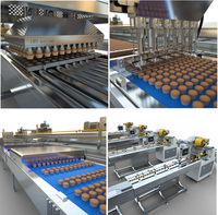Ligne de production automatique de gâteaux en couches durables de haute qualité Machines de traitement de cupcakes Ligne de production de gâteaux à haute capacité