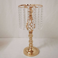 Vase de table en fer forgé pour mariage, chandelier en cristal, porte-fleurs pour restaurant occidental, support de fleurs, guide routier de galvanoplastie
