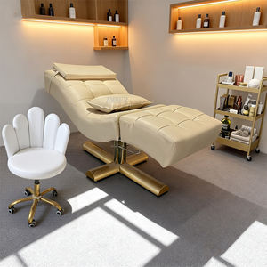 Camilla Facial Hidráulica Moderna, Cama para Pestañas de Lujo, Silla de Extensiones, Mesa de Masajes, Muebles de Salón de Belleza y Spa Curvado para Champú - Product Image 1
