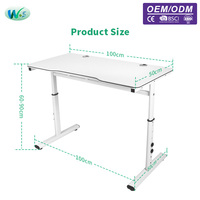 Bureau de jeu E-Sports WS4056 moderne, simple et élégant, pour la maison, le bureau, le studio, la équipe, avec réglage en hauteur et tapis de souris