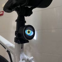 Kit de support de feu arrière LED Devil Eyes de 3 pieds contrôlé par mobile, pour tige de selle de vélo, étanche IPX6, batterie rechargeable, conduite nocturne 8