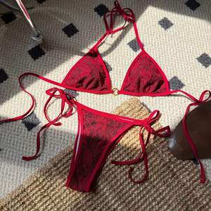 Ensemble bikini <span class=keywords><strong>2</strong></span> <span class=keywords><strong>pièces</strong></span> sexy pour femme, en dentelle, décolleté plongeant, triangle, avec bretelles à nouer, <span class=keywords><strong>maillot</strong></span> <span class=keywords><strong>de</strong></span> <span class=keywords><strong>bain</strong></span> trois points, tenue <span class=keywords><strong>de</strong></span> plage, Spandex/Polyester - Product Image 2