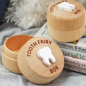 Scatola in Legno 3D per Denti da Latte, Design Moderno, Ecologica, Incisa, Contenitore Sicuro per Bambini e Bambine - Product Image 3