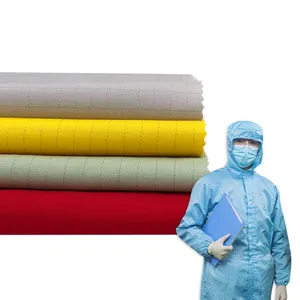 Jinda ESD tecidos para estojos100 polyester tissus usine ameublementtecido poplin africano branco anti static