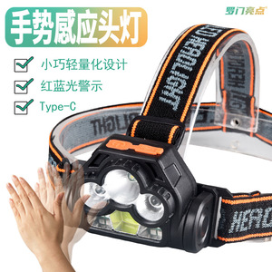 Linterna Frontal Luomen 90x54x36mm Recargable LED con Luz Roja y Azul, Portátil y Ajustable para Pesca Nocturna al Aire Libre - Product Image 3