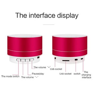 Outdoor Subwoofer Mini Portable A10U Wireless Speaker With Led Flashing Metal Bass Colorful BT Speaker for Mobile Phone - Product Image 5