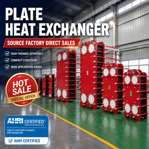 Scambiatore di Calore a Piastre in Acciaio Inox 316L per Sistema HVAC, Capacità 300m3/h per Riscaldamento e Raffreddamento - Product Image 1