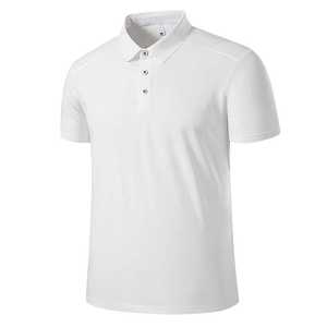 Men's Polo Shirt Polyester Cool Dry Short Sleeve Summer Workwear Khaki Light Green Off White Black - Product Image 4