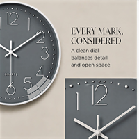 Horloge murale ronde en acrylique de 12 pouces, designs minimalistes colorés pour la cuisine, le bureau, l'hôtel, la décoration de chambre moderne, collections