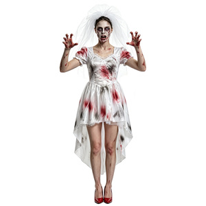 Disfraz de Halloween de Ángel Fantasma con Falda Blanca Ensangrentada para Mujer, Traje de Cosplay para Fiesta Temática de Terror - Product Image 2
