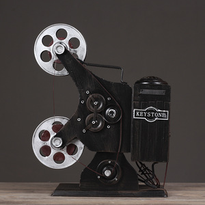 Réplique de projecteur de films vintage en métal Keystone, objet décoratif de table, style rustique, décoration intérieure - Product Image 3