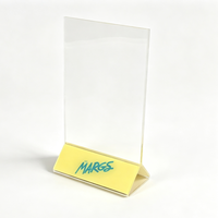 Support de table en acrylique haute transparence pour cartes de table, présentoir promotionnel personnalisé avec logo pour menu de restaurant
