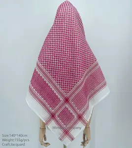 Cachecol Shemagh Dubai, turbante muçulmano, lenço quadrado, lenço saudita para homens, Keffiyeh Shmagh