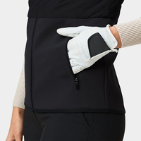 Blouson bombardier sans manches pour femmes d'hiver de haute qualité avec softshell matelassé et col chaud en toile respirante avec logo avant