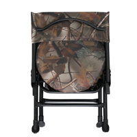 Chaise de chasse pivotante à 360°, durable, camouflage New Leaf, portable, pliable, cadre métallique robuste, sac de rangement grande capacité pour