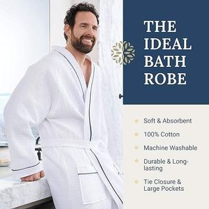 Penjualan Laris Jubah Mandi Tenunan Wafel Kimono Hotel Handuk Hotel 100% Katun Mudah Disesuaikan - Product Image 5