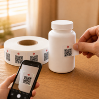 Autocollant de sécurité anti-contrefaçon personnalisé avec code QR, numéro de série unique, un article un code, étiquette à données variables