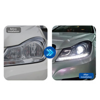 Ensemble de phares à projecteur laser pour Mercedes-Benz Classe C W204 2011-2014, clignotants séquentiels DRL, plug and play, pièces auto