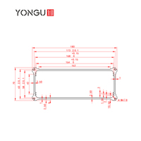 OEM/ODM M11 180*70MM kandang anodisasi instrumen elektronik logam Pcb casing proyek rumah kotak sambungan aluminium