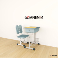 Ensemble bureau et chaise d'étudiant de style moderne pour l'éducation Mobilier de salle de classe Table de lecture universitaire pour l'école
