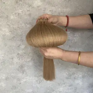 Salon kalite rus ham bakire çift çizilmiş kalın uç görünmez bant saç uzatma % 100 insan saçı