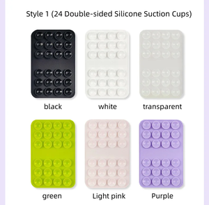 Custom 24 Cup Double-sided LOGO Suction Cup Phone <b>Mount</b> Washable Reusable Non Slip Phone Suction Cup Mat Phone Accessories - Product Image 4