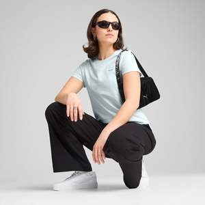 T-shirt Puma pour femme, bleu aquamarine, manches courtes, vêtement décontracté - Product Image 3