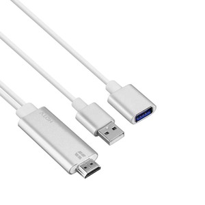 USB femelle vers HDMI2.0 1080P mâle miroir câble vidéo avec pour <span class=keywords><strong>iPhone</strong></span> Android HD-MI adaptateur <span class=keywords><strong>AV</strong></span> pour téléphone portable câble d'alimentation USB - Product Image 3