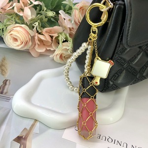 Nuevo y popular colgante de gatito de acero inoxidable, llavero <span class=keywords><strong>para</strong></span> bolso de malla con diseño de lápiz labial, DIY, personalizado, con forma de pentagrama de amor - Product Image 3