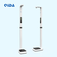 Báscula ultrasónica de altura, peso e IMC, pantalla LCD segmentada de 5 pulgadas, diseño plegable, adecuada para exámenes de salud