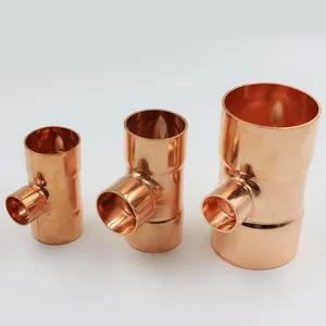 Reductor de cobre para refrigeración en T, accesorio de tubería de fontanería
