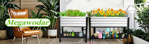 Bac à plantes surélevé en acier carré, grand format, pour fleurs, légumes et herbes - Product Image 6