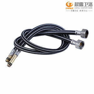 Manguera trenzada Morning Dew de 1/2 pulgada con alambre de acero flexible para grifo de fregadero de cocina, agua fría y caliente - Product Image 5