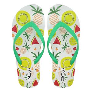 Wholesale Mixed Fruit Pattern Flip Flops Women Kawaii Watermelon Print Beach Sandals Green Strap Summer <b>Slippers</b> - Product Image 2