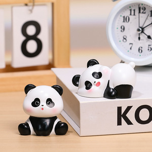 Ornement en résine de panda mignon, 4 pièces, décoration de bureau, cadeau pour le bureau ou la maison - Product Image 3