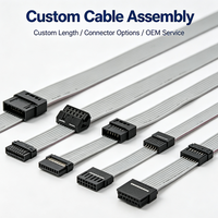 Cable Plano Gris UL4413 de Baja Emisión de Humo y Cero Halógenos, Tipo IDC, Paso de 2.54mm, 6P-64 Pines, para Sensor de Temperatura