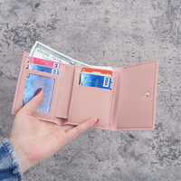 Dompet Wanita Model 993 Merek YC Versi Korea Lucu Bergambar Kartun, Ukuran Kecil, Model Pendek 70%, Banyak Slot Kartu, Terbuka, Grosir Ekspor